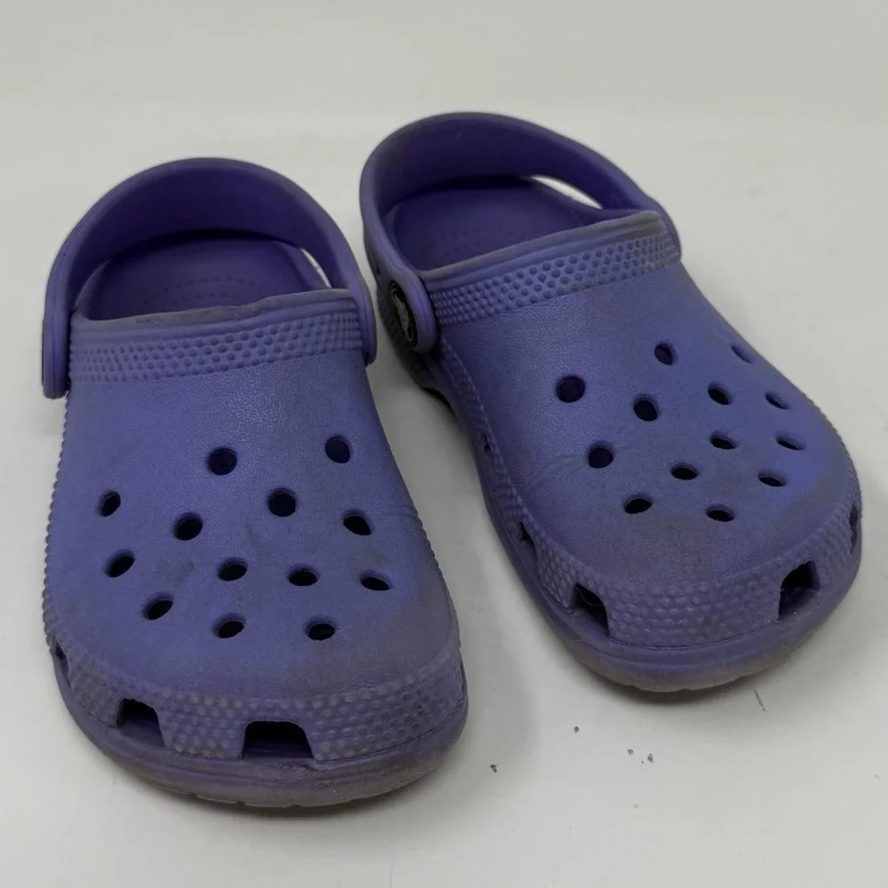 Crocs Kids Classic Clog Purple‎ Size C9 Slip On Shoes Rubber